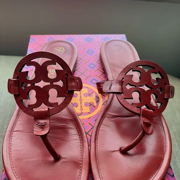 Tory Burch Red Miller Sandals - Picture 3 of 6